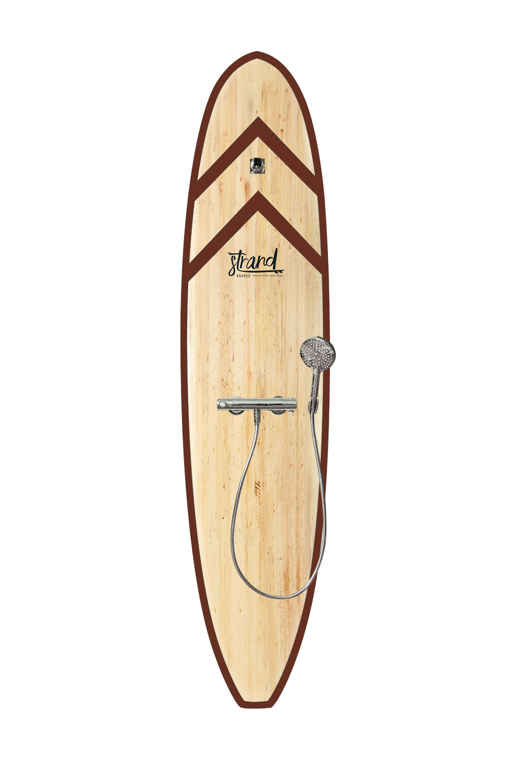 Strand Boards® | Strand Series | Fiji Surfboard Outdoor Shower | Beach Component | Brown
