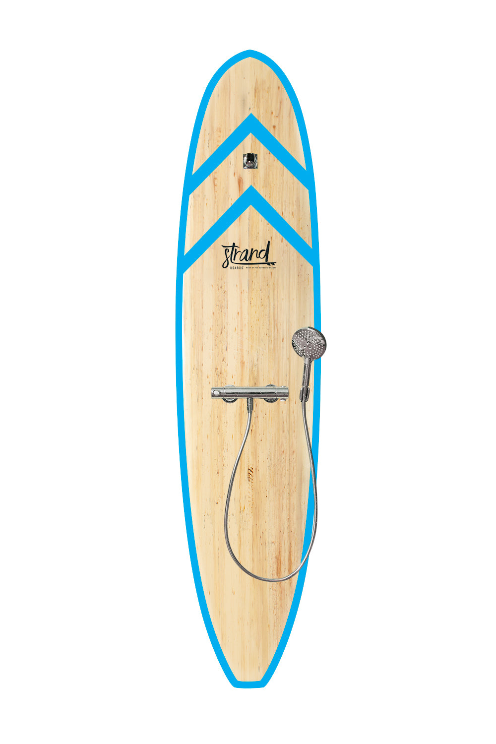 Strand Boards® | Strand Series | Fiji Surfboard Outdoor Shower | Beach Component | Structure Mount | Aqua