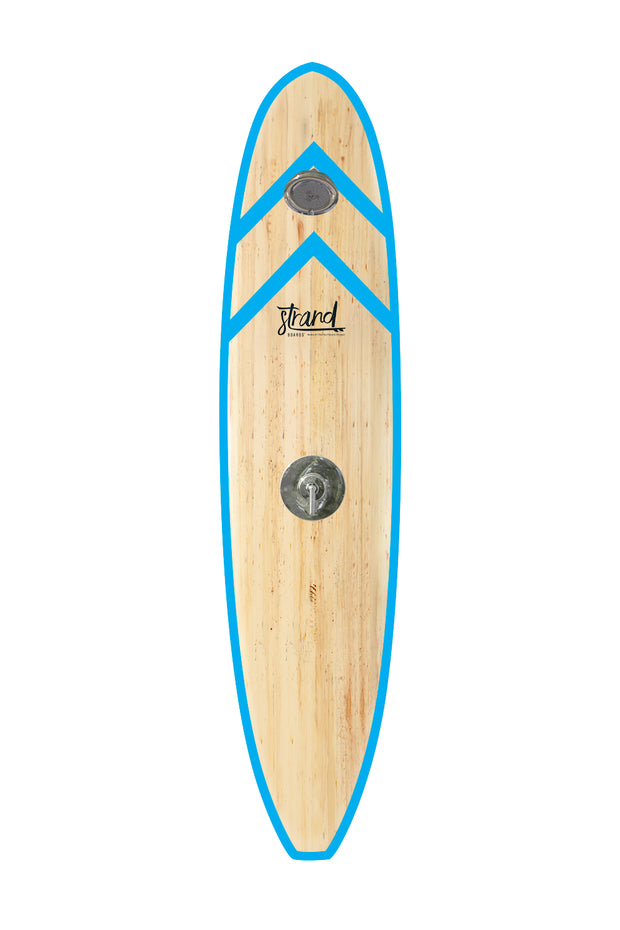 Strand Boards® | Strand Series | Fiji Surfboard Outdoor Shower | Classic Component | Pole Mount | Aqua