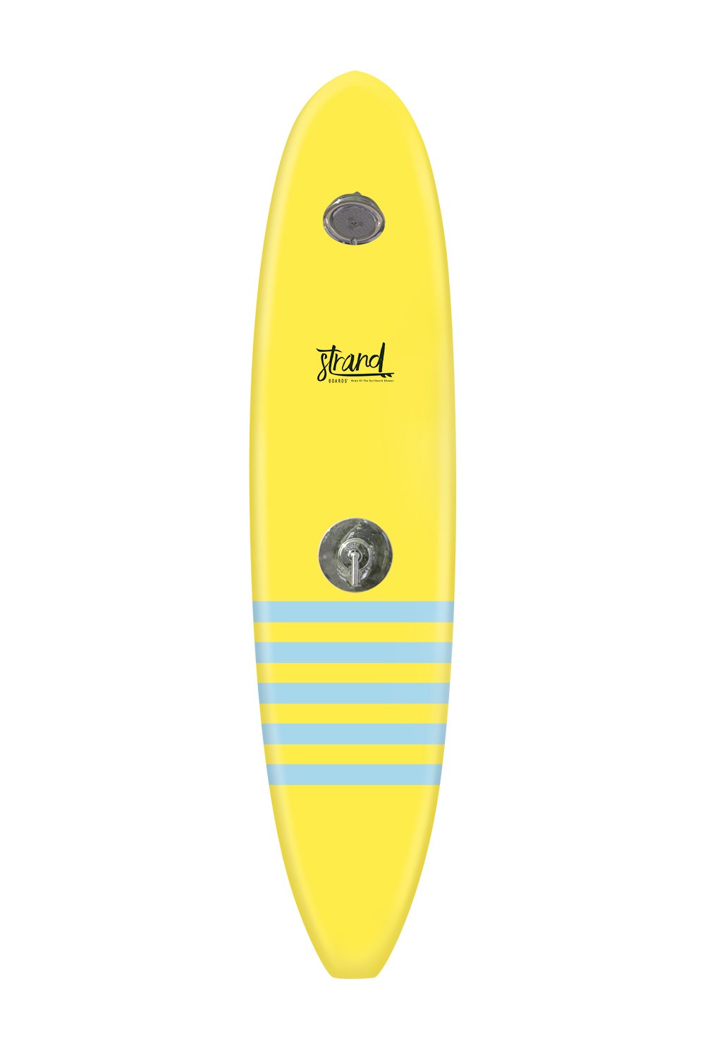 Strand Boards® | Strand Series | La Jolla Surfboard Outdoor Shower | Classic Component | Yellow Blue