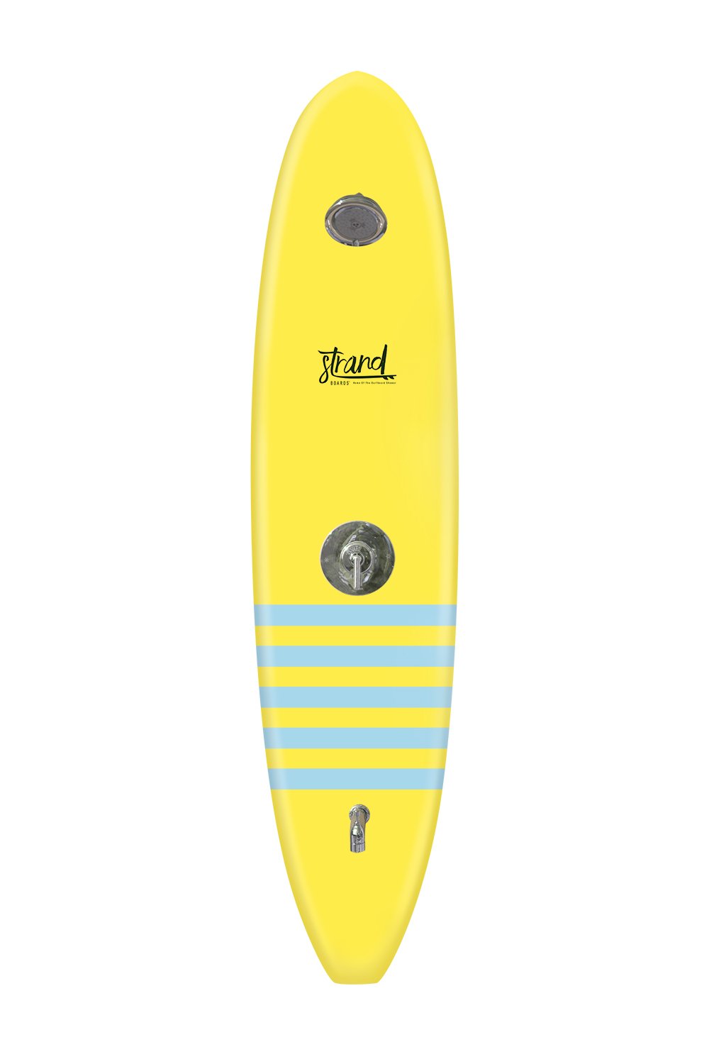 Strand Boards® | Strand Series | La Jolla Surfboard Outdoor Shower | Elite Component | Yellow Blue