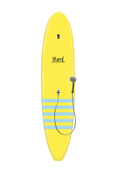 Strand Boards® | Strand Series | La Jolla Surfboard Outdoor Shower | Sole Component | Yellow Blue